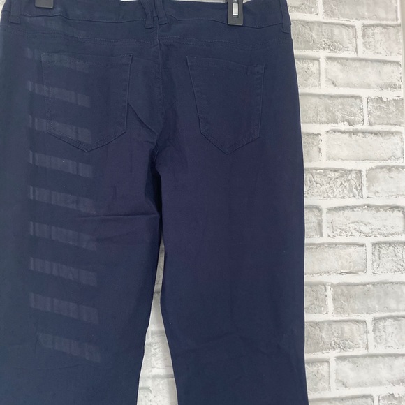 Bebop navy blue khaki wide leg work /uniform pant - Picture 15 of 16